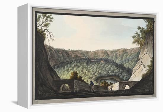 View into the Crater of Astruni Taken from the Spot Represented in Plate Xix; Plate Xx-Pietro Fabris-Framed Premier Image Canvas