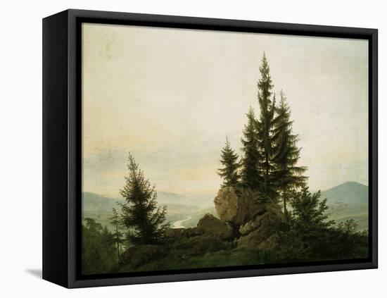 View into the Elbe Valley, 1807-Caspar David Friedrich-Framed Premier Image Canvas