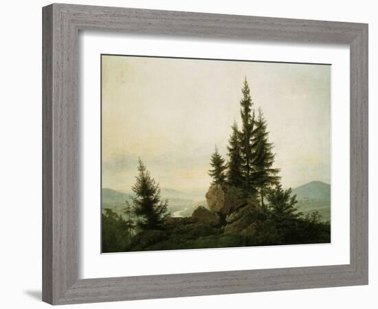 View into the Elbe Valley, 1807-Caspar David Friedrich-Framed Giclee Print