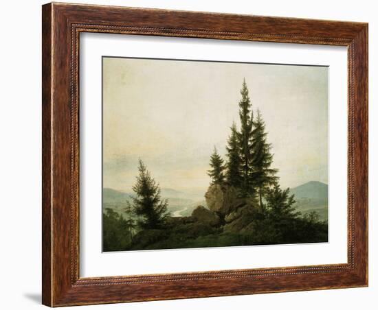 View into the Elbe Valley, 1807-Caspar David Friedrich-Framed Giclee Print