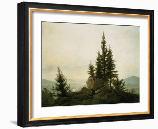 View into the Elbe Valley, 1807-Caspar David Friedrich-Framed Giclee Print