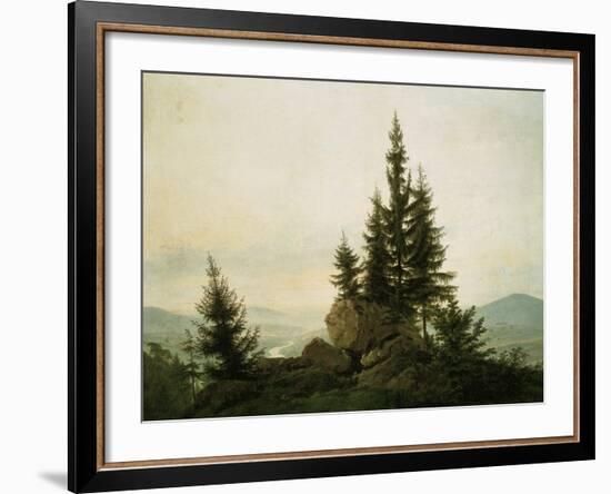 View into the Elbe Valley, 1807-Caspar David Friedrich-Framed Giclee Print