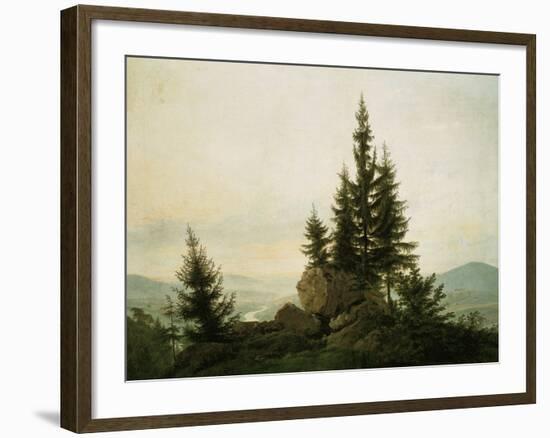 View into the Elbe Valley, 1807-Caspar David Friedrich-Framed Giclee Print