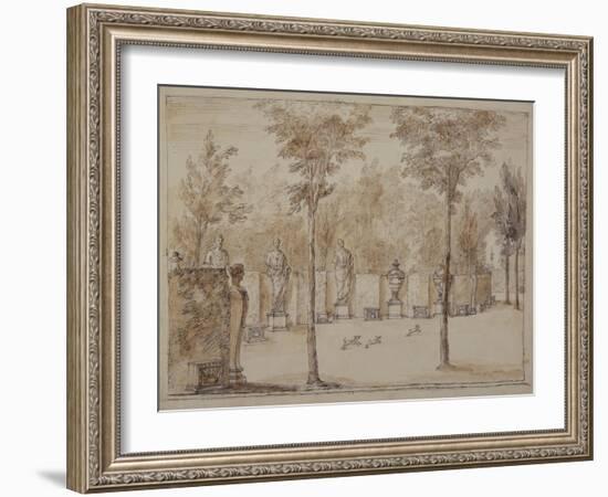 View into the Exedra at Chiswick-William Kent-Framed Giclee Print