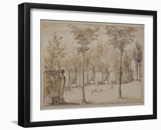 View into the Exedra at Chiswick-William Kent-Framed Giclee Print