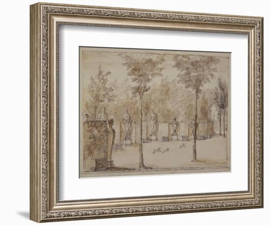 View into the Exedra at Chiswick-William Kent-Framed Giclee Print