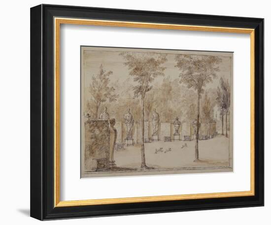 View into the Exedra at Chiswick-William Kent-Framed Giclee Print