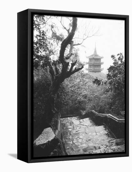 View Marble Mountain, Temple, Danang-Walter Bibikow-Framed Premier Image Canvas