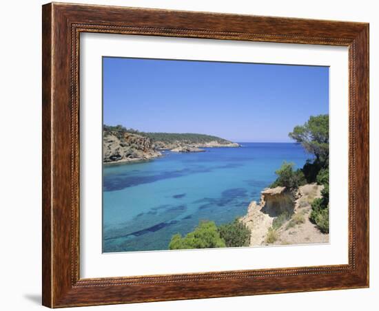 View Near Cala Portinatx, Ibiza, Balearic Islands, Spain, Europe-Firecrest Pictures-Framed Photographic Print