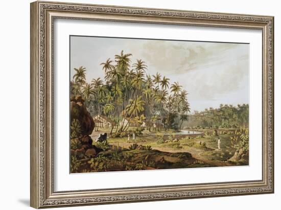 View Near Point du Galle, Ceylon, Engraved by Daniel Havell-Henry Salt-Framed Giclee Print