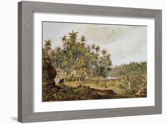 View Near Point du Galle, Ceylon, Engraved by Daniel Havell-Henry Salt-Framed Giclee Print