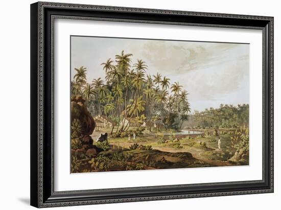 View Near Point du Galle, Ceylon, Engraved by Daniel Havell-Henry Salt-Framed Giclee Print