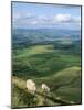 View North from Hay Bluff, with Distant Hay on Wye in Valley, Powys, Wales, United Kingdom-Richard Ashworth-Mounted Photographic Print