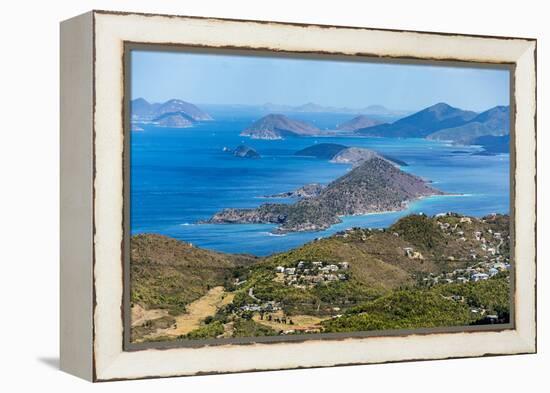 View north from Mountain Top on St. Thomas Island, U.S. Virgin Islands, Leeward Islands-Tony Waltham-Framed Premier Image Canvas