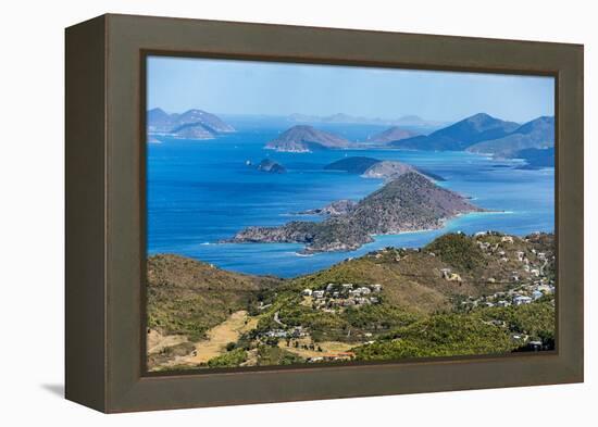 View north from Mountain Top on St. Thomas Island, U.S. Virgin Islands, Leeward Islands-Tony Waltham-Framed Premier Image Canvas