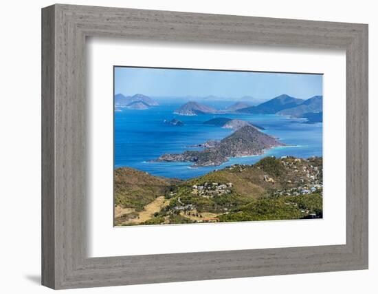 View north from Mountain Top on St. Thomas Island, U.S. Virgin Islands, Leeward Islands-Tony Waltham-Framed Photographic Print