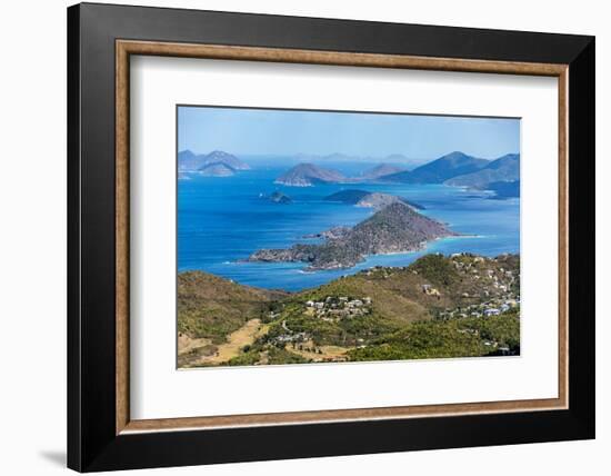 View north from Mountain Top on St. Thomas Island, U.S. Virgin Islands, Leeward Islands-Tony Waltham-Framed Photographic Print