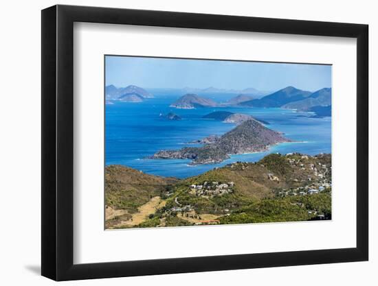 View north from Mountain Top on St. Thomas Island, U.S. Virgin Islands, Leeward Islands-Tony Waltham-Framed Photographic Print