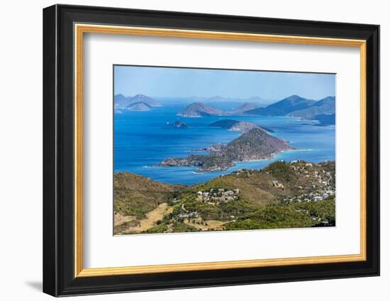 View north from Mountain Top on St. Thomas Island, U.S. Virgin Islands, Leeward Islands-Tony Waltham-Framed Photographic Print