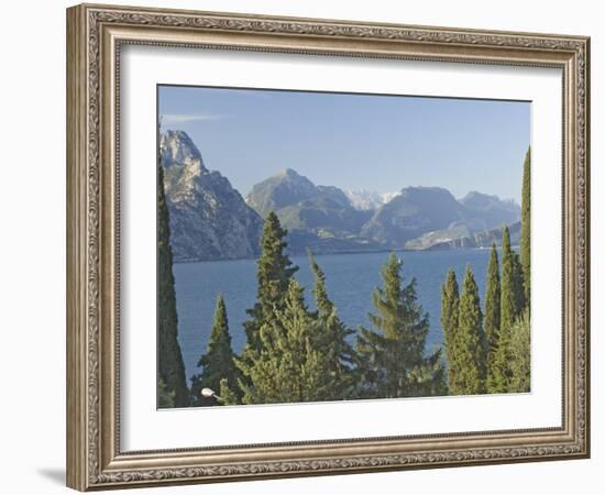 View North over Lake Garda to the Dolomites Beyond, Italy, Europe-James Emmerson-Framed Photographic Print