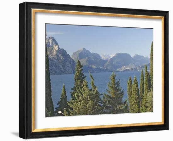 View North over Lake Garda to the Dolomites Beyond, Italy, Europe-James Emmerson-Framed Photographic Print