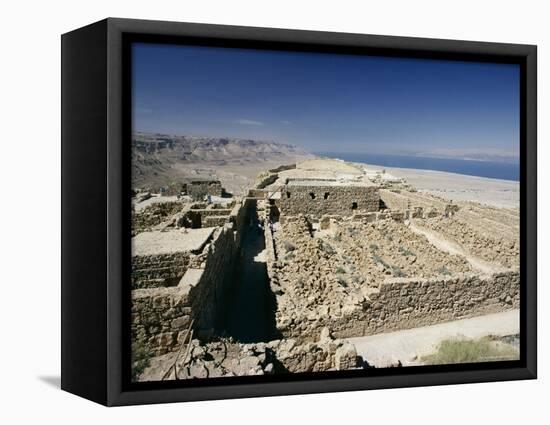 View North to Ruins of Northern Palace from Store Rooms Lookout, Masada National Park, Dead Sea-Julian Pottage-Framed Premier Image Canvas