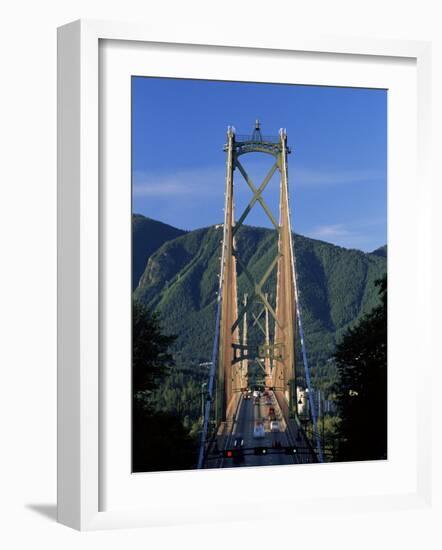 View Northwards Over the Lions Gate Bridge from Stanley Park, Vancouver, British Columbia, Canada-Ruth Tomlinson-Framed Photographic Print