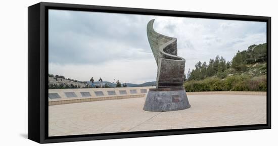 View of 9/11 Living Memorial Plaza, Arazim Valley, Ramot, Jerusalem, Israel-null-Framed Premier Image Canvas