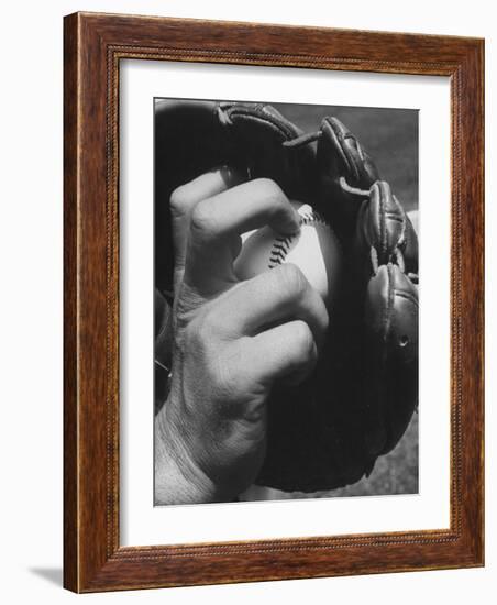 View of a Basball and Mitt-Hank Walker-Framed Photographic Print