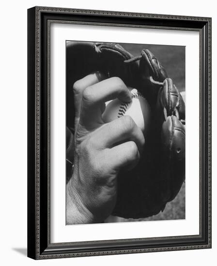 View of a Basball and Mitt-Hank Walker-Framed Photographic Print