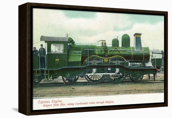 View of a Belgian Express Engine-Lantern Press-Framed Stretched Canvas