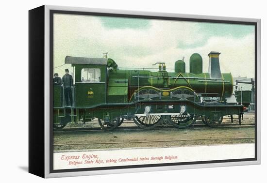 View of a Belgian Express Engine-Lantern Press-Framed Stretched Canvas