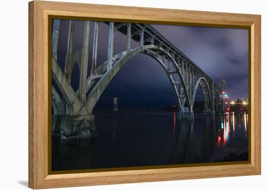 View of a bridge, Newport, Lincoln County, Oregon, USA-Panoramic Images-Framed Premier Image Canvas