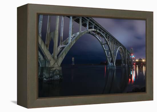 View of a bridge, Newport, Lincoln County, Oregon, USA-Panoramic Images-Framed Premier Image Canvas