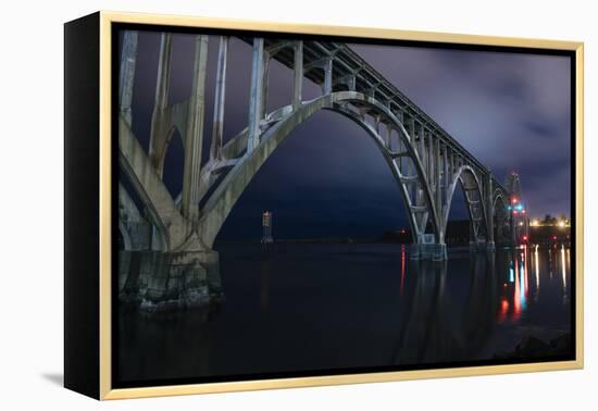 View of a bridge, Newport, Lincoln County, Oregon, USA-Panoramic Images-Framed Premier Image Canvas