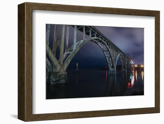 View of a bridge, Newport, Lincoln County, Oregon, USA-Panoramic Images-Framed Photographic Print