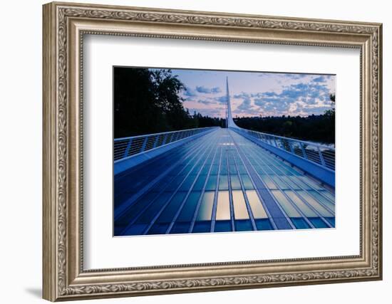 View of a bridge, Sundial Bridge at Turtle Bay, Redding, California, USA-Panoramic Images-Framed Photographic Print