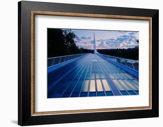 View of a bridge, Sundial Bridge at Turtle Bay, Redding, California, USA-Panoramic Images-Framed Photographic Print