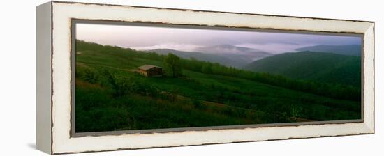 View of a Cabin on a Mountain, Buffalo River, Ozark National Forest, Ozark Mountains, Arkansas, USA-null-Framed Premier Image Canvas