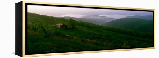 View of a Cabin on a Mountain, Buffalo River, Ozark National Forest, Ozark Mountains, Arkansas, USA-null-Framed Premier Image Canvas