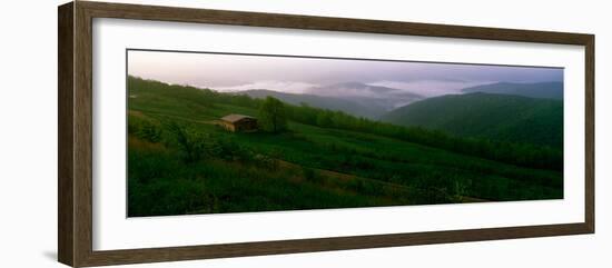 View of a Cabin on a Mountain, Buffalo River, Ozark National Forest, Ozark Mountains, Arkansas, USA-null-Framed Photographic Print