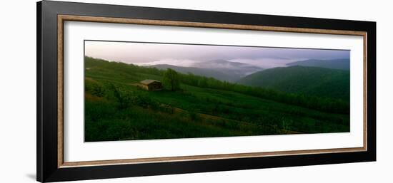 View of a Cabin on a Mountain, Buffalo River, Ozark National Forest, Ozark Mountains, Arkansas, USA-null-Framed Photographic Print