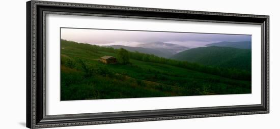 View of a Cabin on a Mountain, Buffalo River, Ozark National Forest, Ozark Mountains, Arkansas, USA-null-Framed Photographic Print