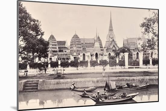 View of a Canal in Bangkok, C.1890-Robert Lenz-Mounted Photographic Print