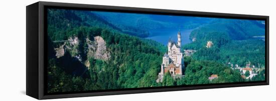 View of a Castle, Neuschwanstein Castle, Bavaria, Germany-null-Framed Premier Image Canvas