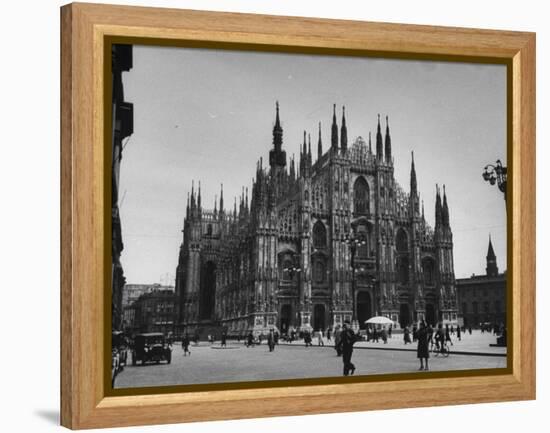 View of a Cathedral in the City of Milan-Carl Mydans-Framed Premier Image Canvas