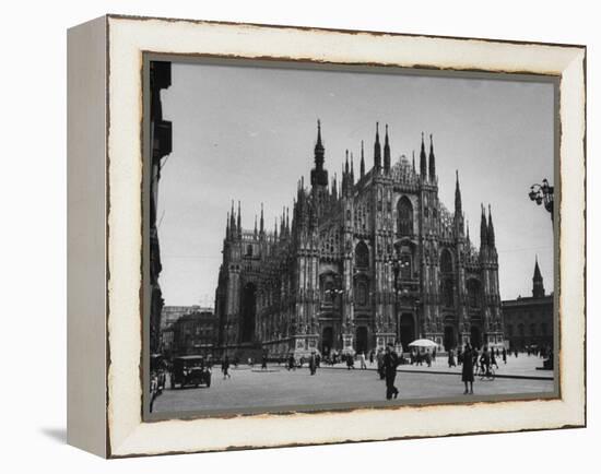 View of a Cathedral in the City of Milan-Carl Mydans-Framed Premier Image Canvas