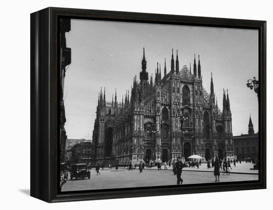 View of a Cathedral in the City of Milan-Carl Mydans-Framed Premier Image Canvas