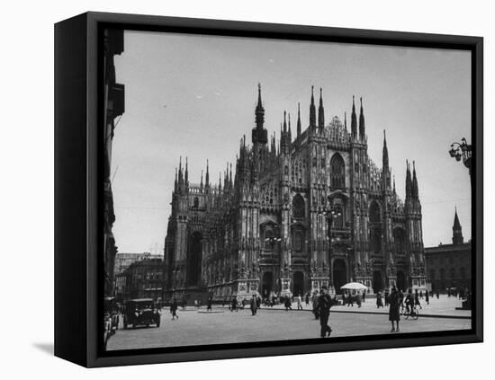 View of a Cathedral in the City of Milan-Carl Mydans-Framed Premier Image Canvas