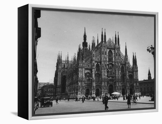 View of a Cathedral in the City of Milan-Carl Mydans-Framed Premier Image Canvas